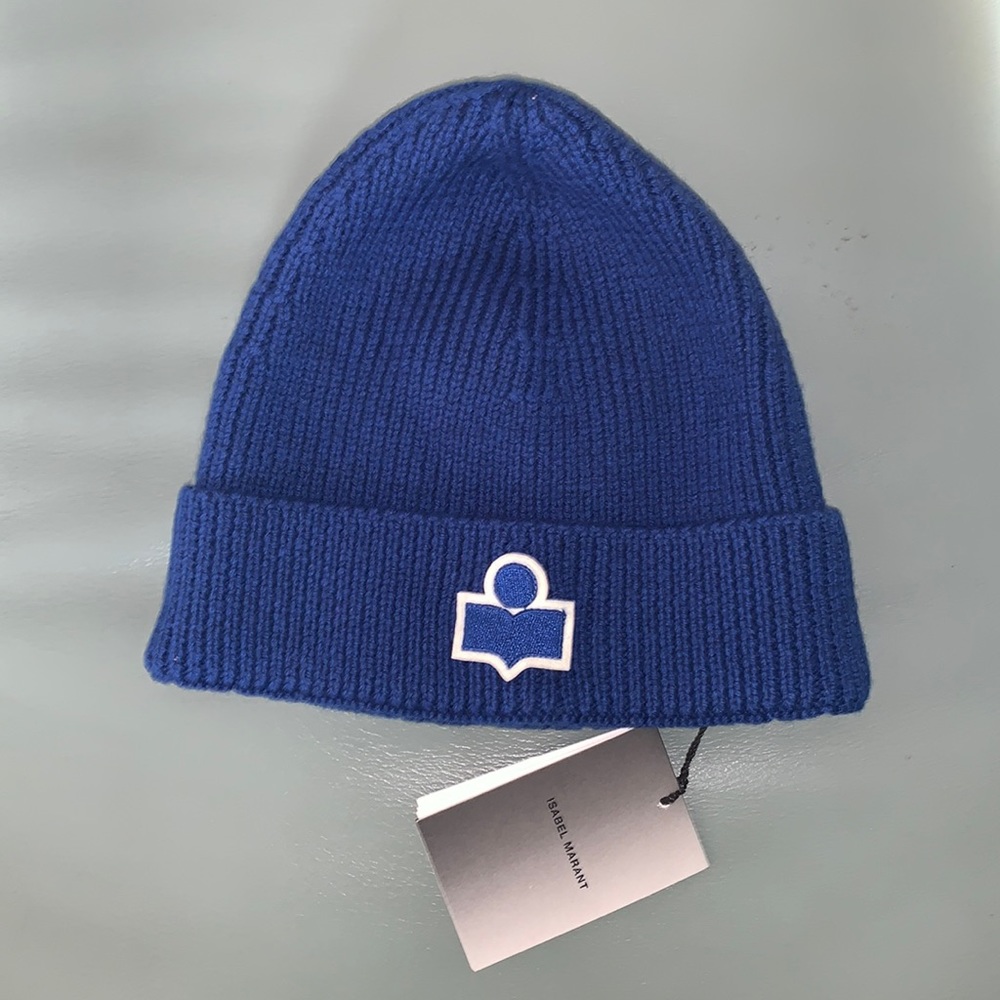 Isabel Marant Bayle Logo Merino Wool Beanie